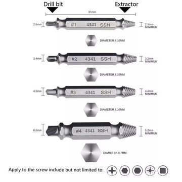 well broken screw extractor Drill Bits set